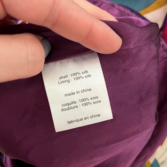 Adam Lippes Purple Silk Sleeveless Mini Dress Women’s Size 6 - Picture 9 of 10